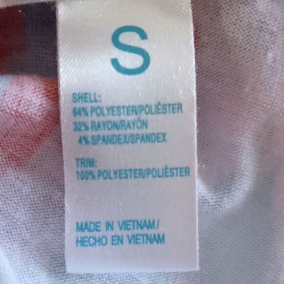 JUST ME TURQUOISE PINK, ORANGE, WHITE, & BLUE MAXI DRESS SZ.S EUC - Picture 8 of 9